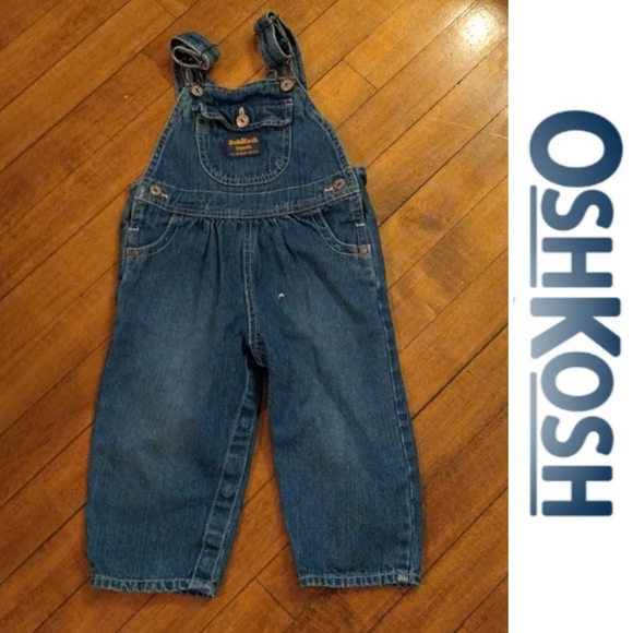 Size 18 months baby girls Oshkosh blue overalls - Picture 2 of 14